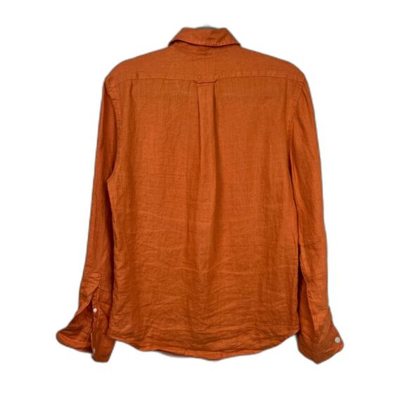 Todd Snyder Orange Casual Button Down Shirt - Picture 4 of 7
